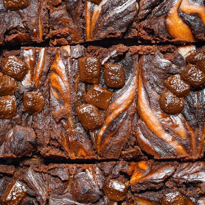 NKD Living Sweet Potato Peanut Butter Swirl Brownies
