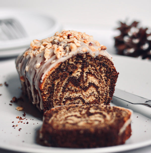 Gingerbread Latte Marble Cake