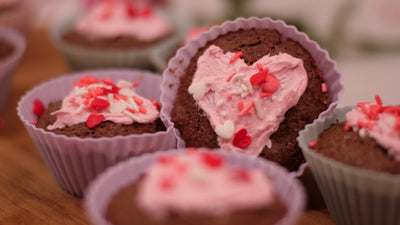 Sugar Free Valentine's Heart Cupcakes