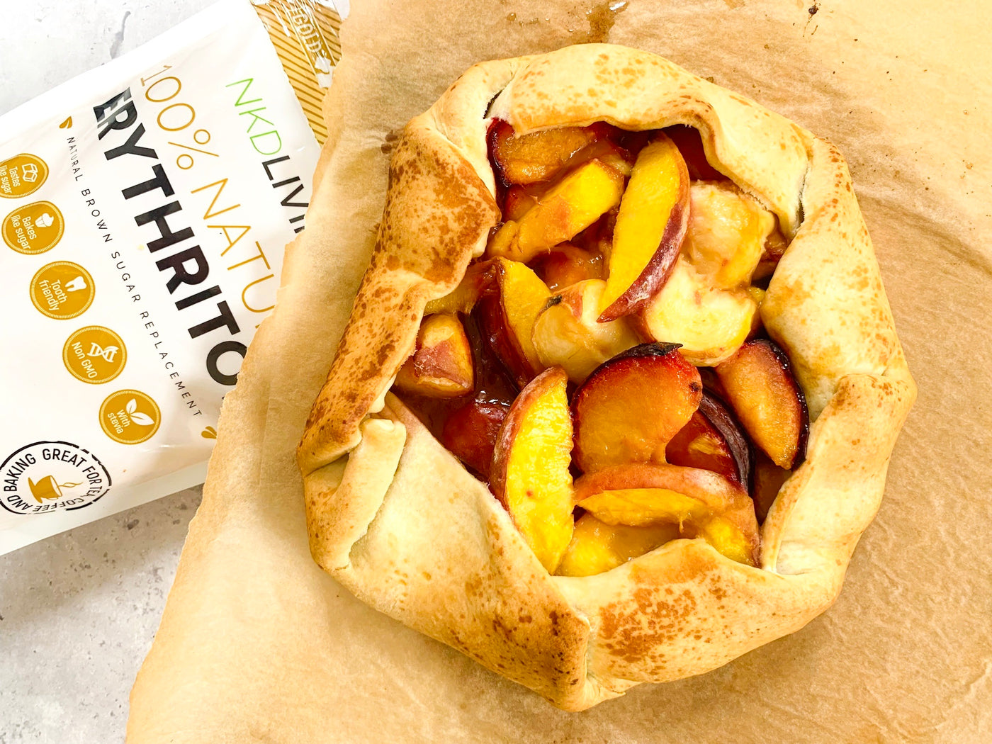 Easy Bake Plum & Peach Galette
