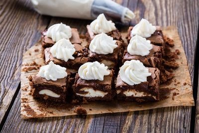Cheesecake Brownies with Sugar-free Vanilla Frosting!