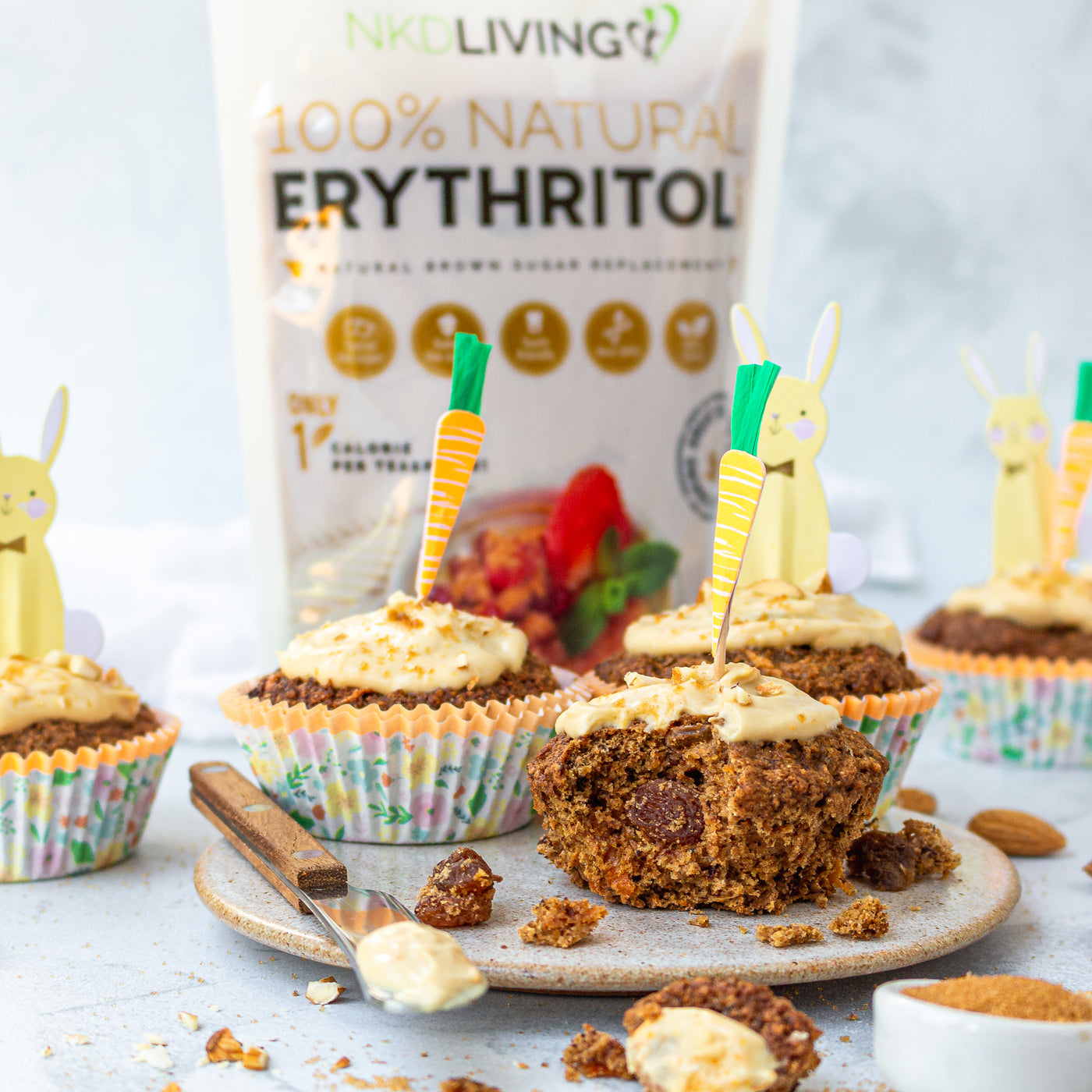 Easter Vegan Carrot Cake Muffins 