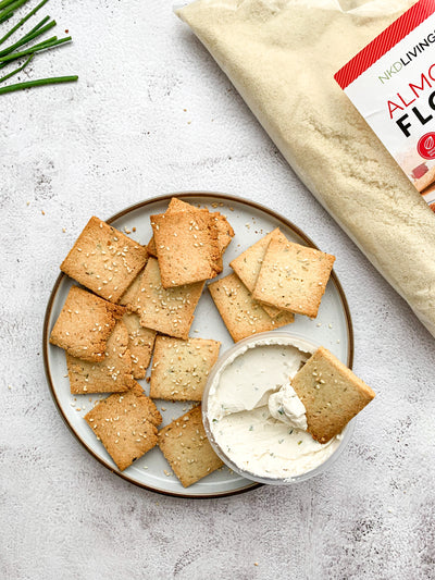 NKD Living Almond Flour Crackers with Sweet & Savoury Dips