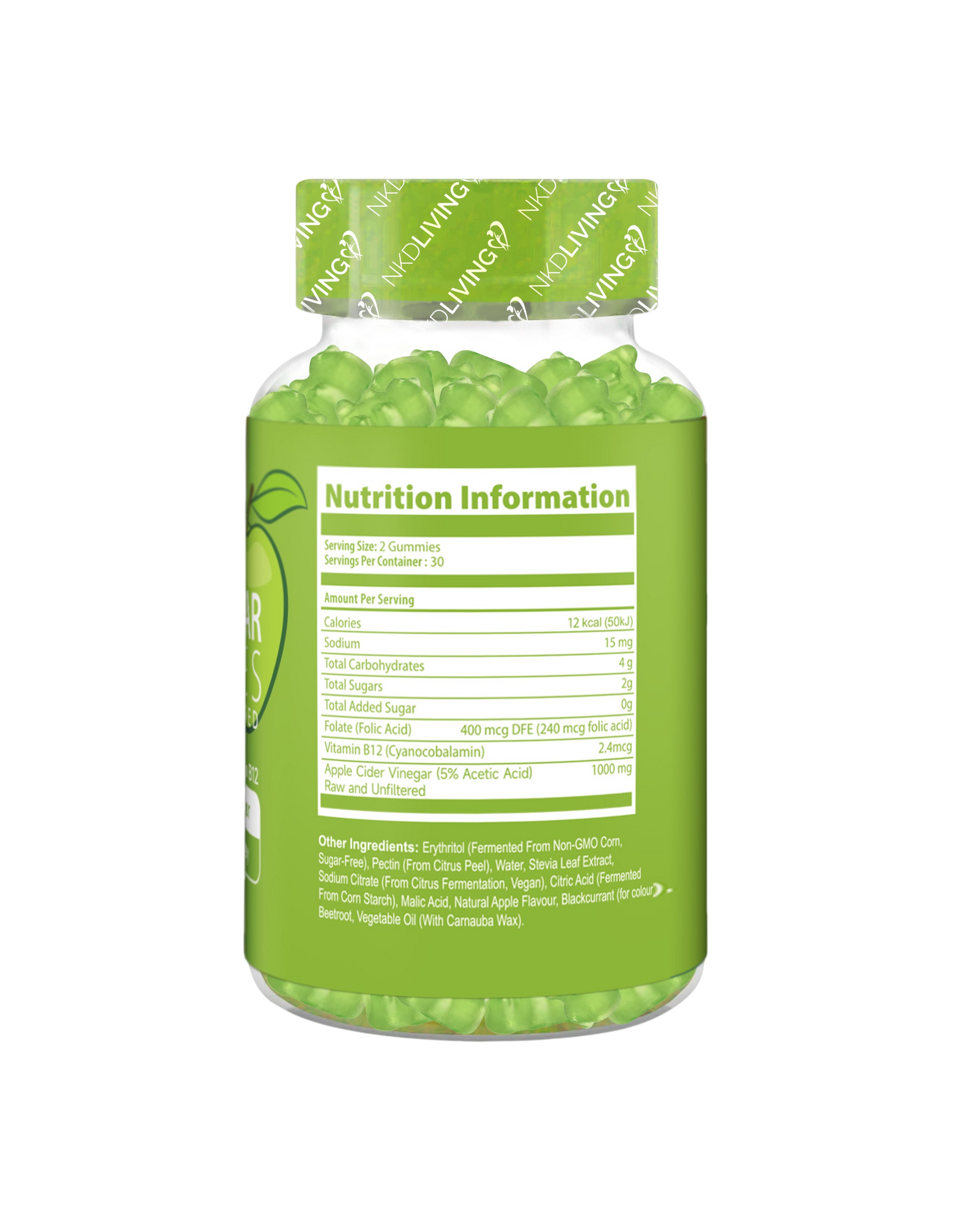 Apple Cider Vinegar Gummies - No Added Sugar