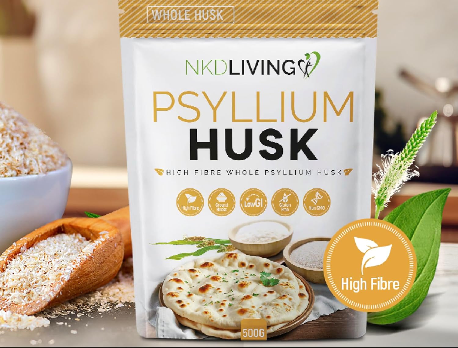 Whole Psyllium Husks 500g