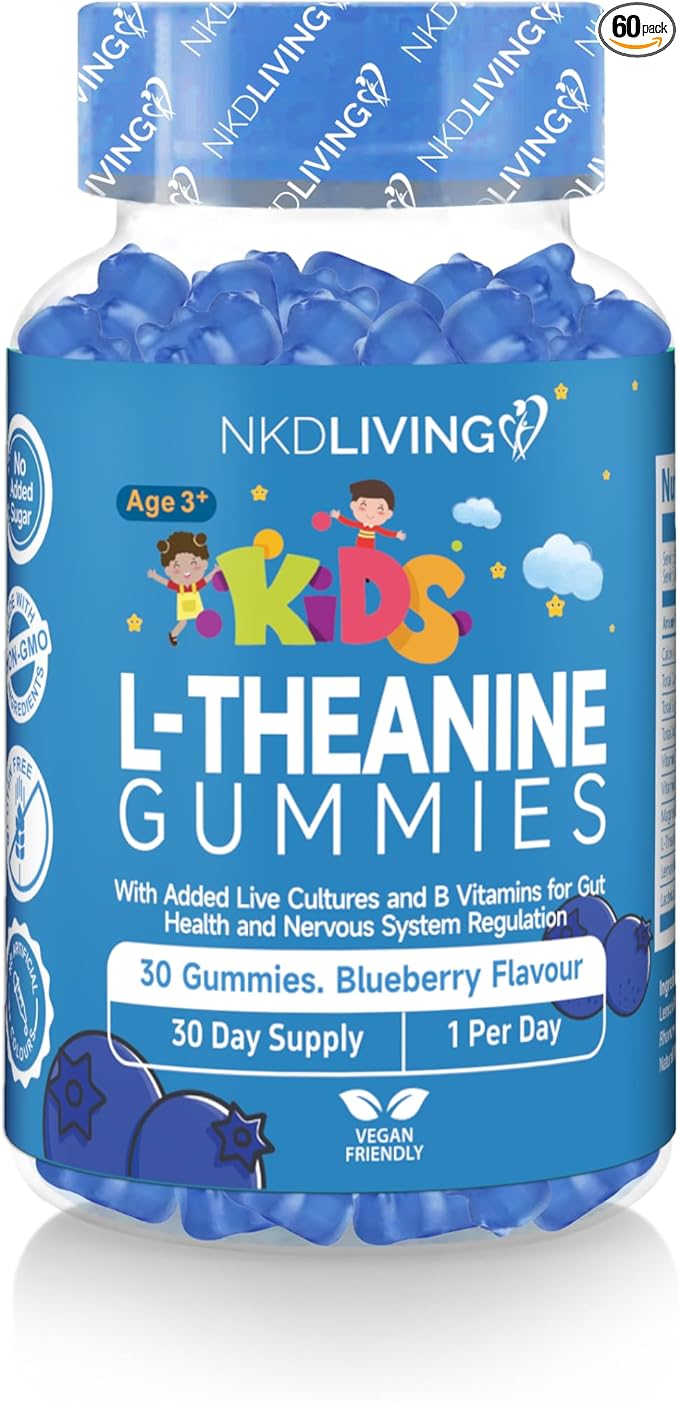 NKD Living Kids L-Theanine Gummies – 30 Count