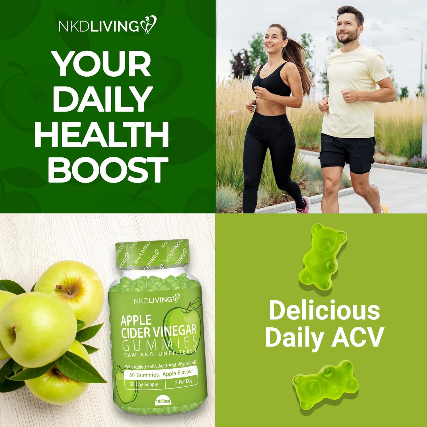 Apple Cider Vinegar Gummies - No Added Sugar