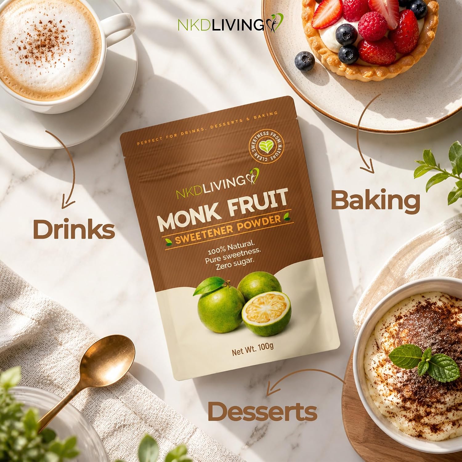 Monk Fruit Decoction Sweetener Powder 100g