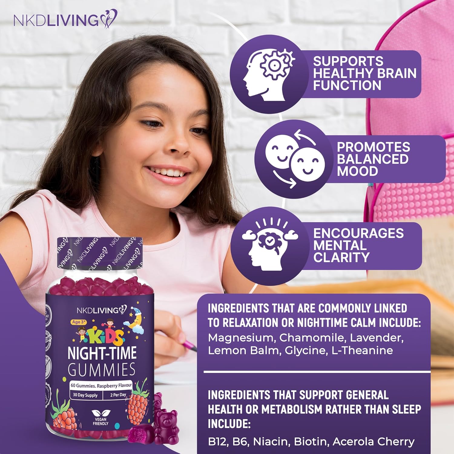Kids Night-Time Gummies – No Added Sugar
