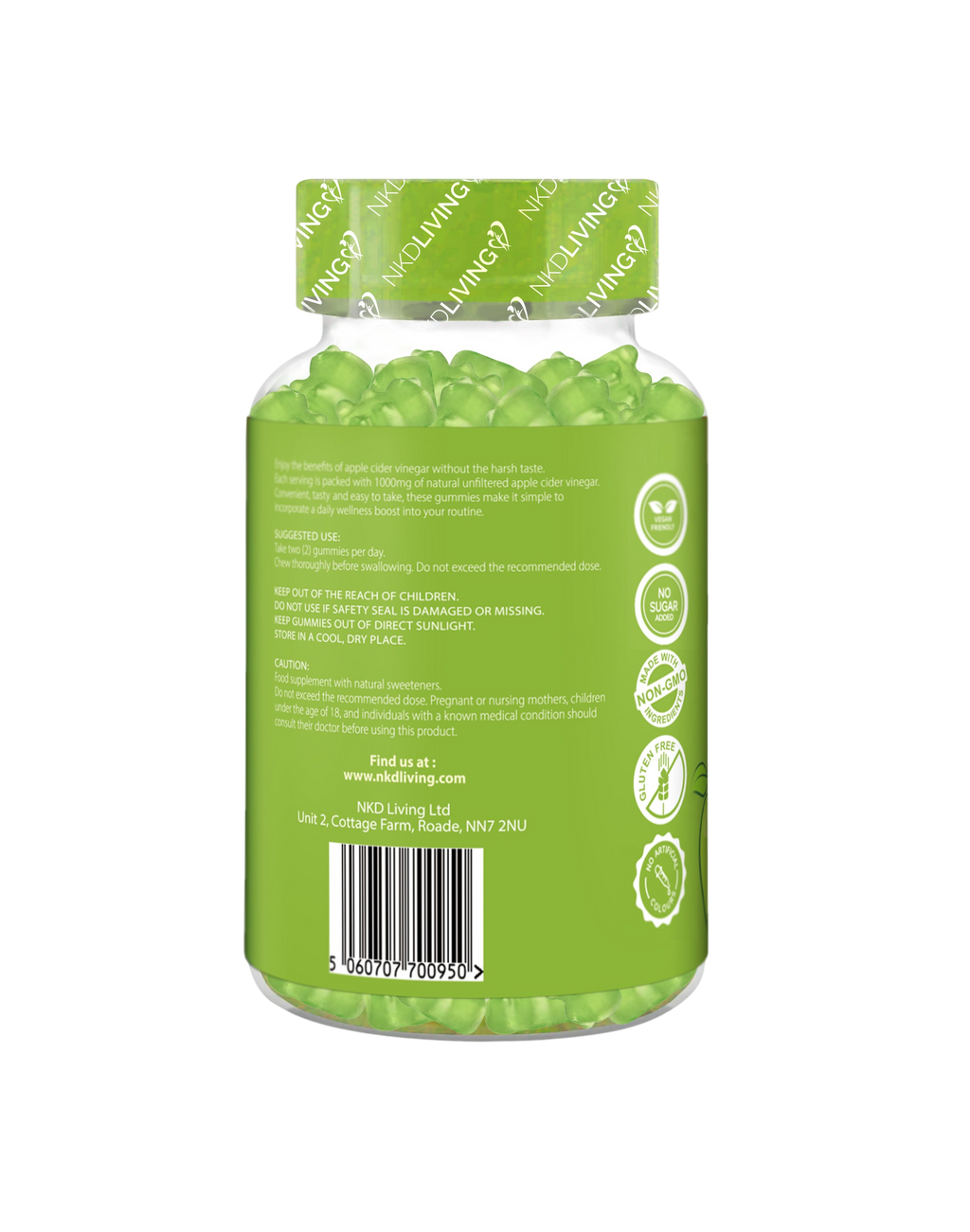 Apple Cider Vinegar Gummies - No Added Sugar