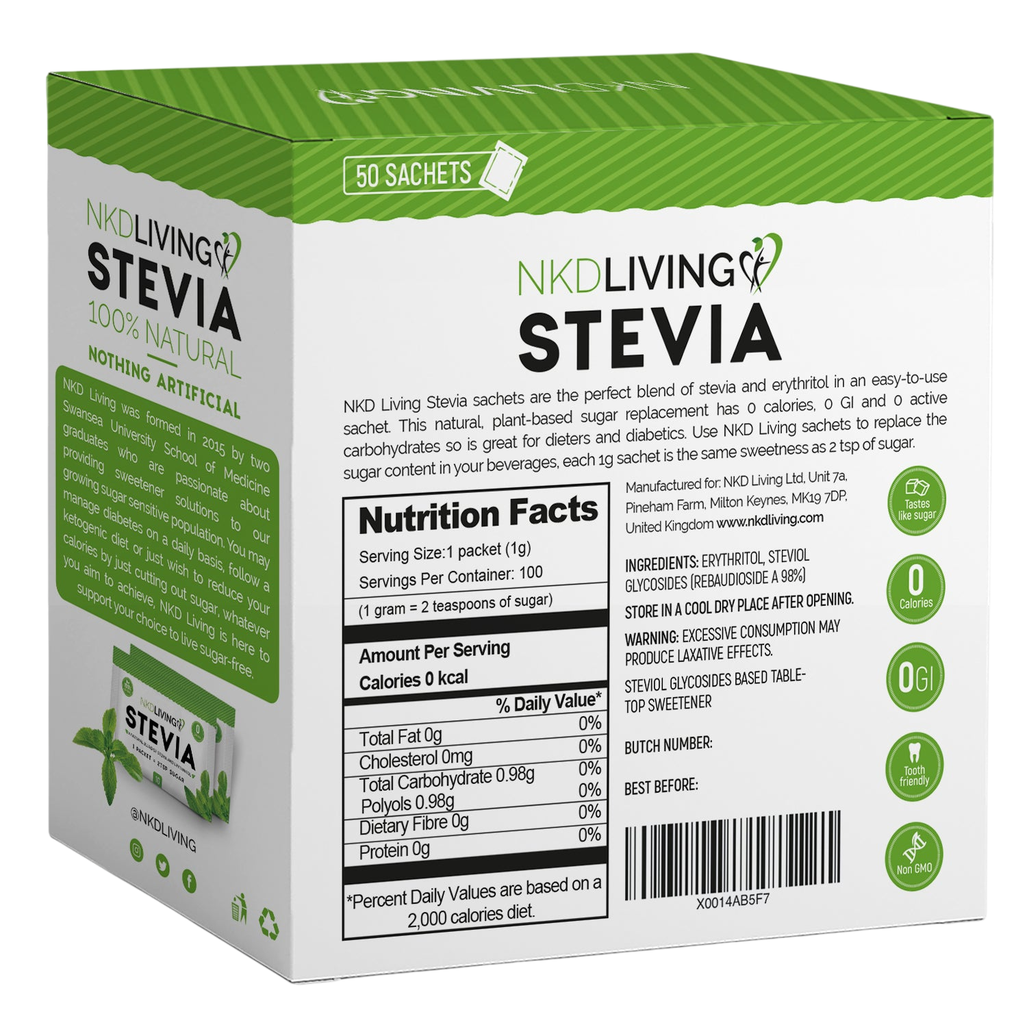 Stevia & Erythritol Sachets