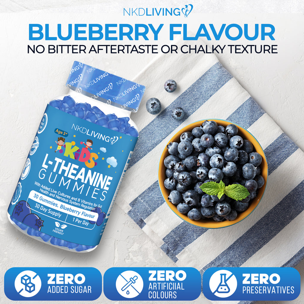 NKD Living Kids L-Theanine Gummies – 30 Count