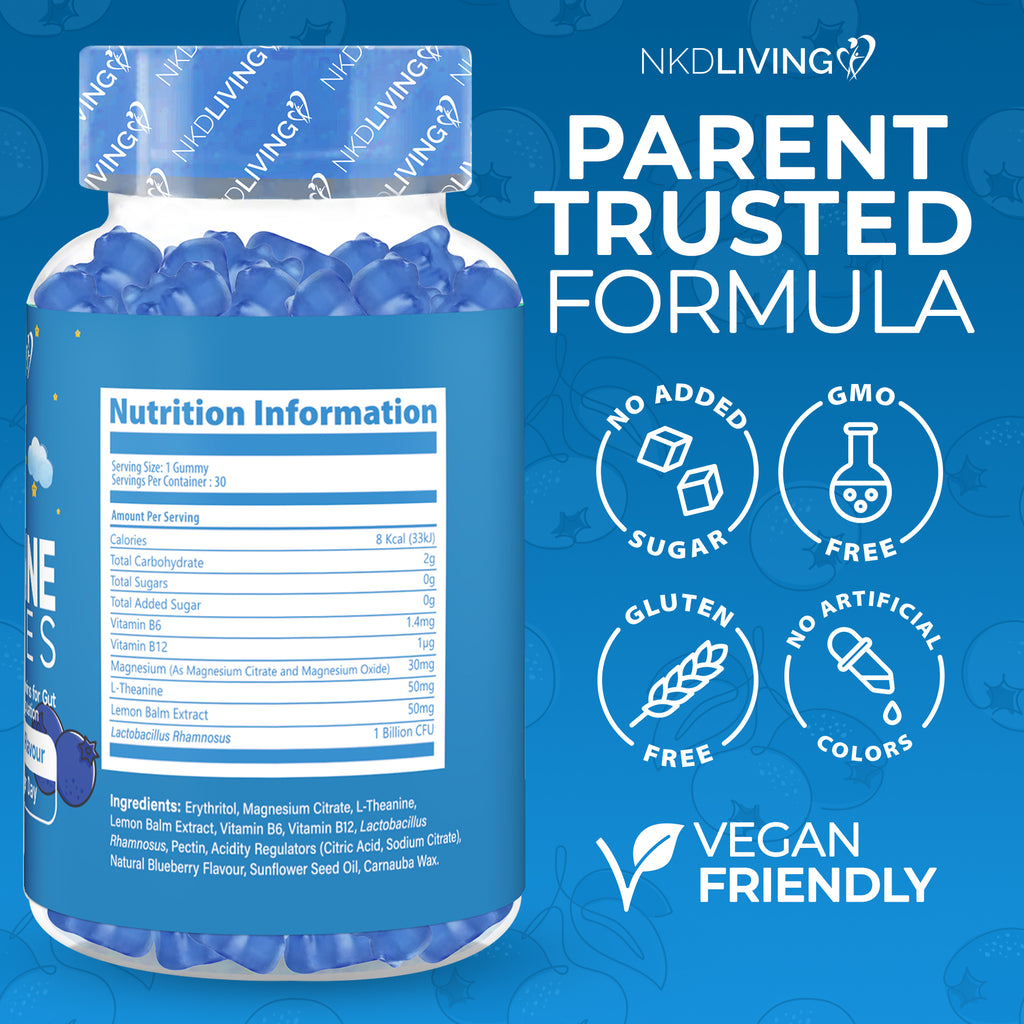 NKD Living Kids L-Theanine Gummies – 30 Count