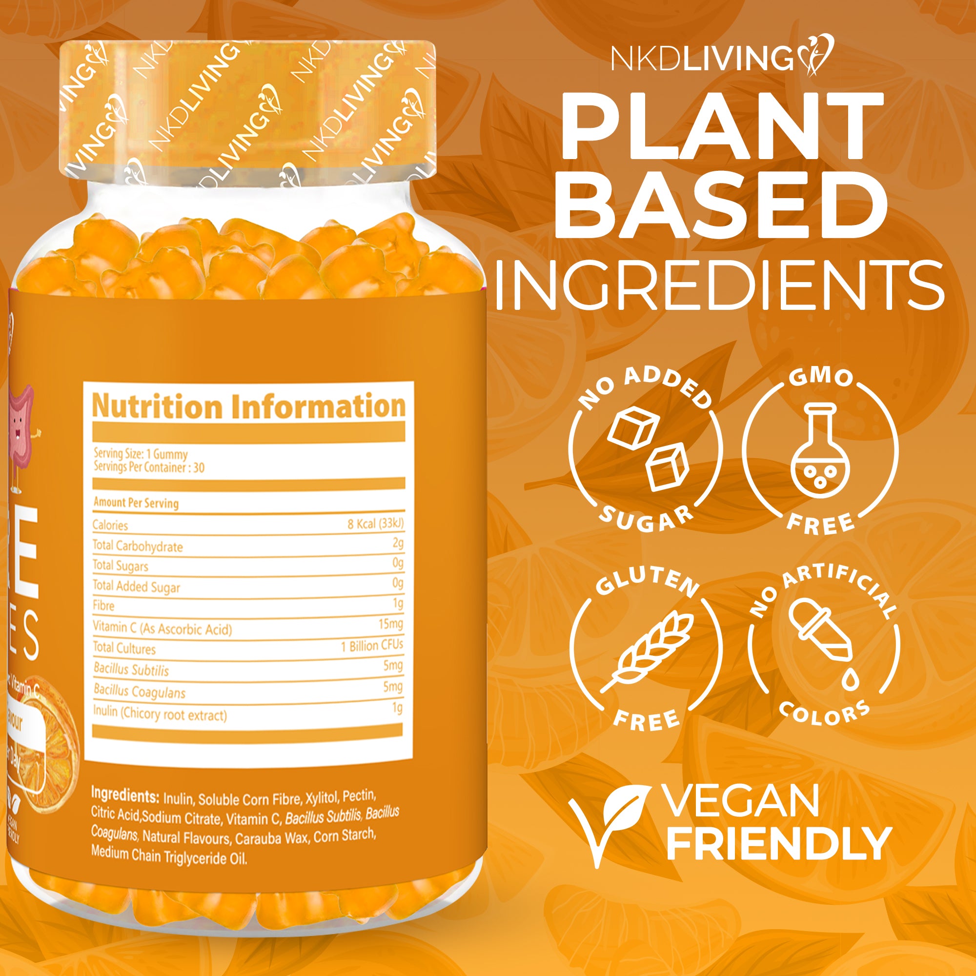 NKD Living Kids High Fibre Inulin Gummies