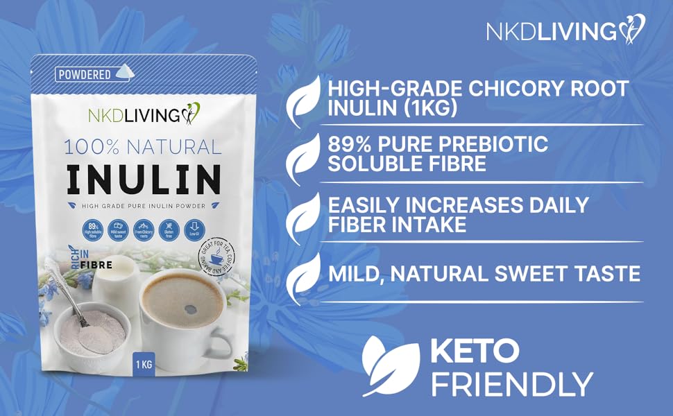 Inulin High Grade Prebiotic Fibre Powder 1kg – NKD Living