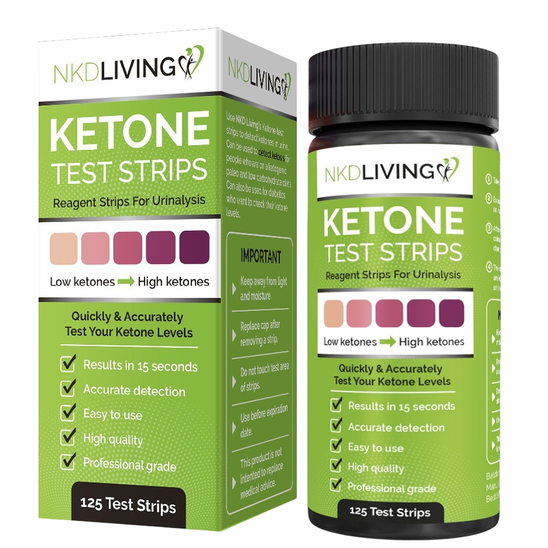 Ketone Test strips (120 test strips) NKDLIVING