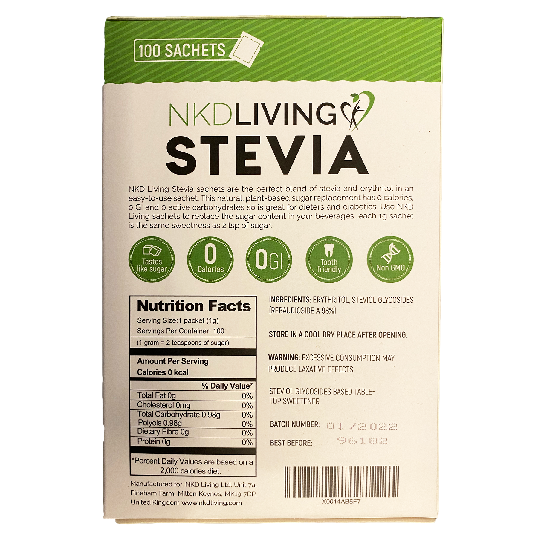 Stevia & Erythritol Sachets