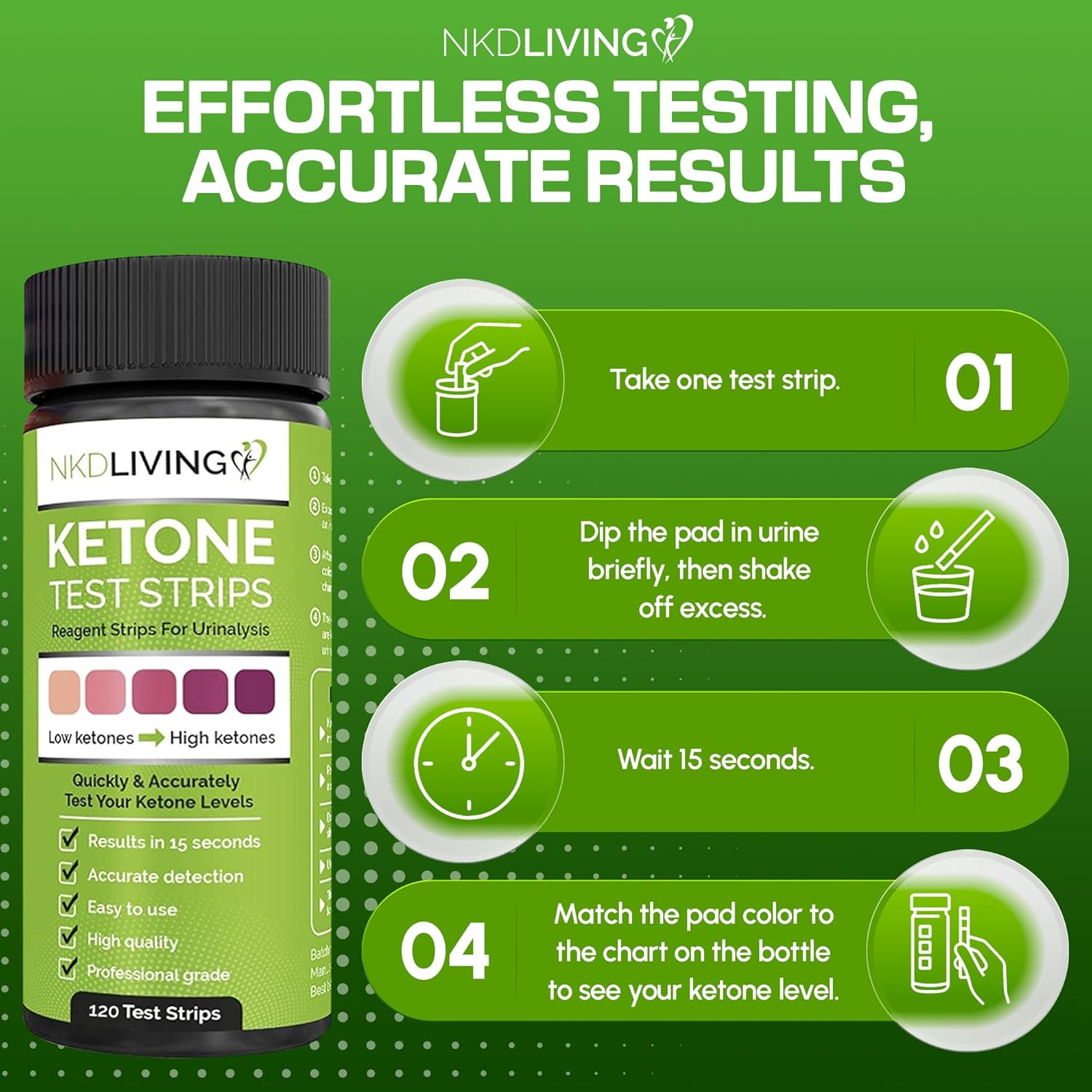 Ketone Test strips (120 test strips)