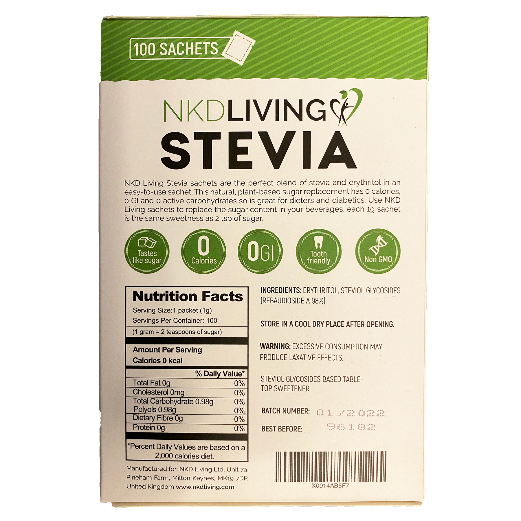 Stévia en poudre 25g - NKD Living – Allmyketo